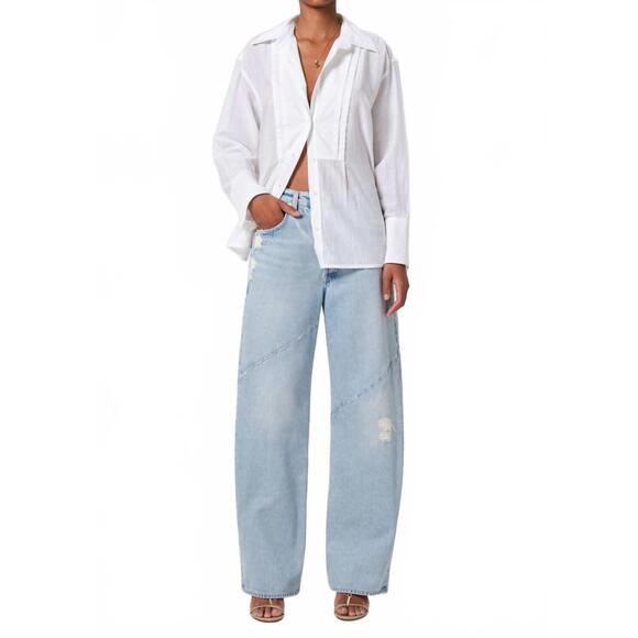 CITIZENS OF HUMANITY Denim - NEW CITIZENS OF HUMANITY ayla swirl baggy cuffed jeans in hallstatt